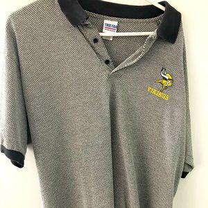Vintage Minnesota Vikings nfl football true fan sportswear polo shirt size xl